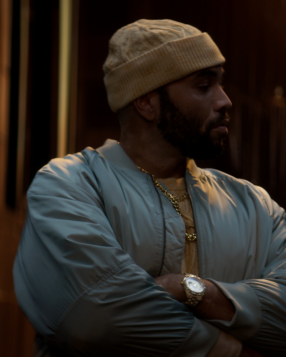 Dominick Thompson, whose true story inspired the film, on set