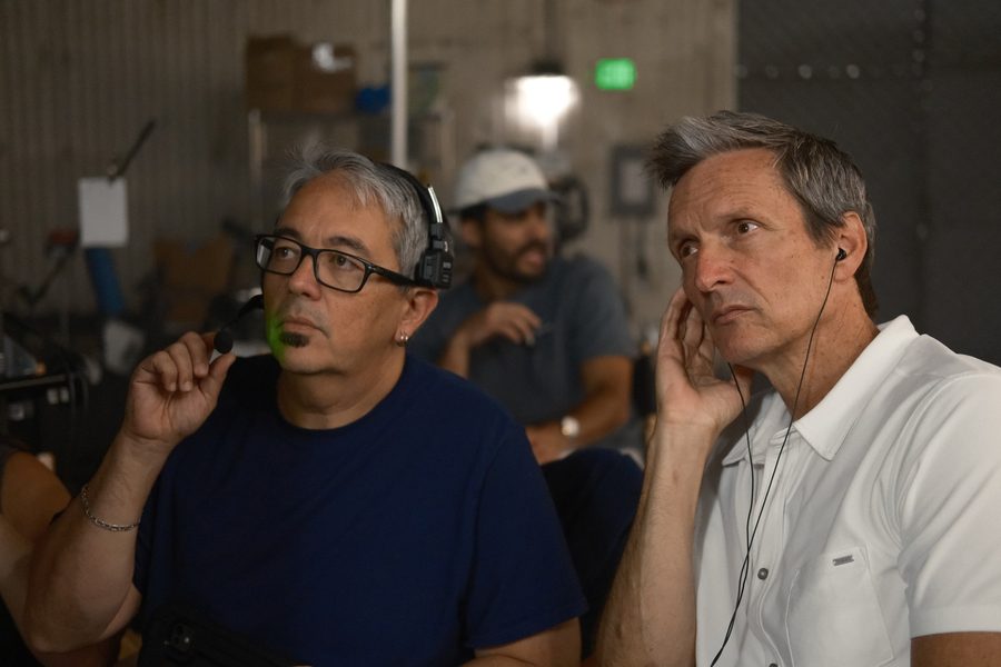 Video village, watching the take