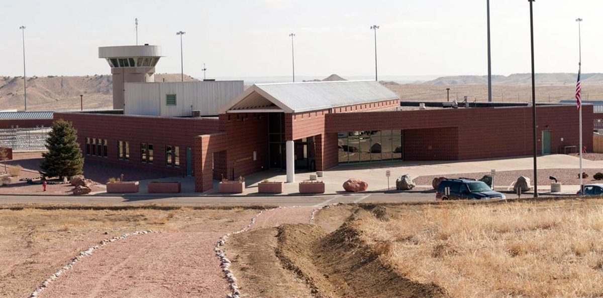 The exterior of ADX Florence, the federal supermax prison in Colorado